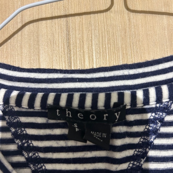 Theory stripe cotton mini dress - Picture 2 of 2